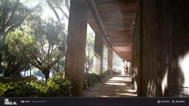 The FInals wooded walkway